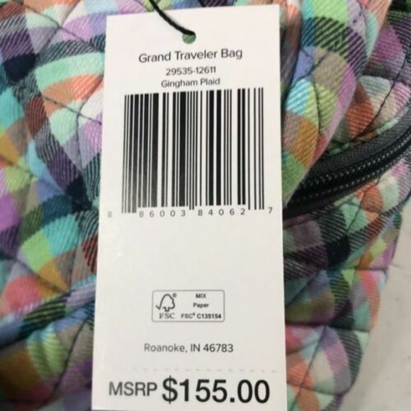 🎉HP🎉Vera Bradley Grand Traveler in Gingham Plaid - Picture 4 of 5